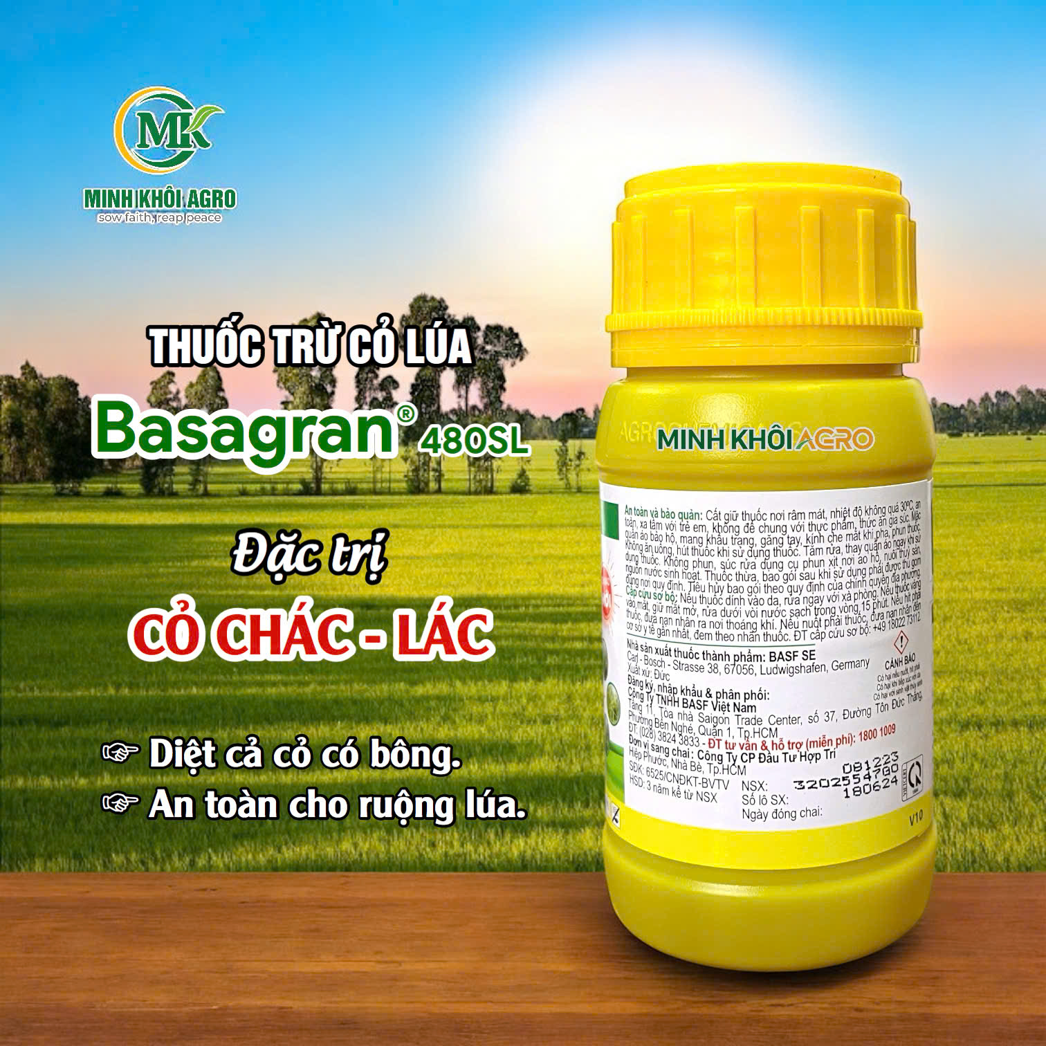 Thuốc trừ cỏ Basagran 480SL - Chai 250ml